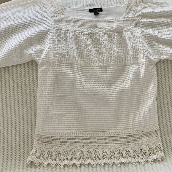 L”ANA” ELABORATED INDIA WHITE BLOUSE - Picture 3 of 3